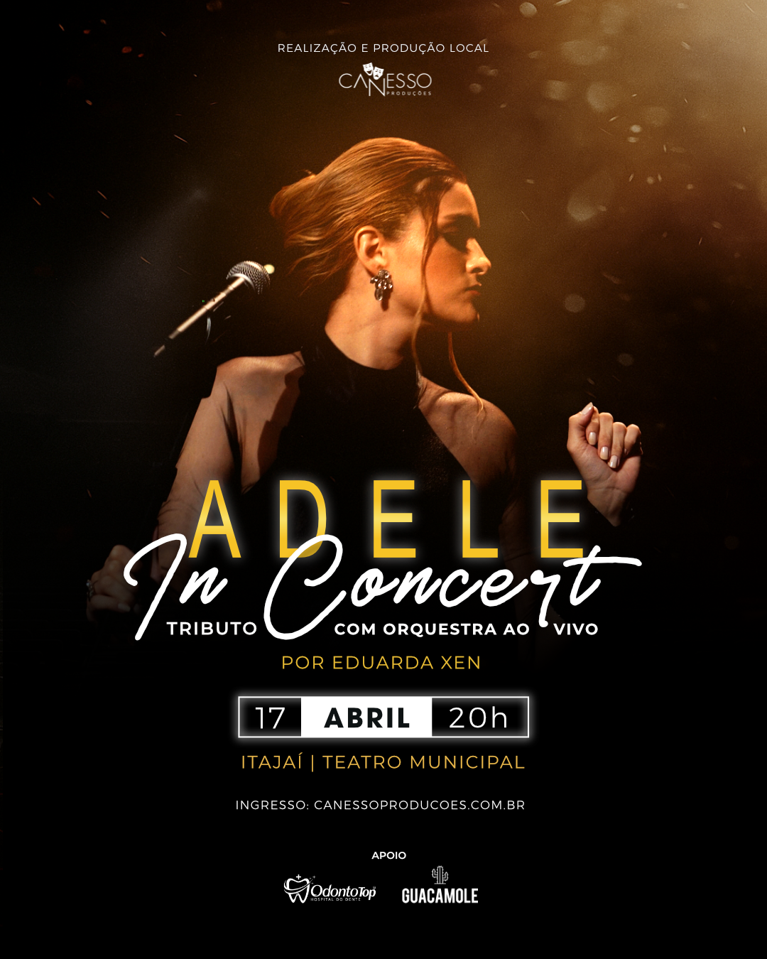 Adele In Concert por Eduarda Xen – Itajaí 17/04 – 20:00h
