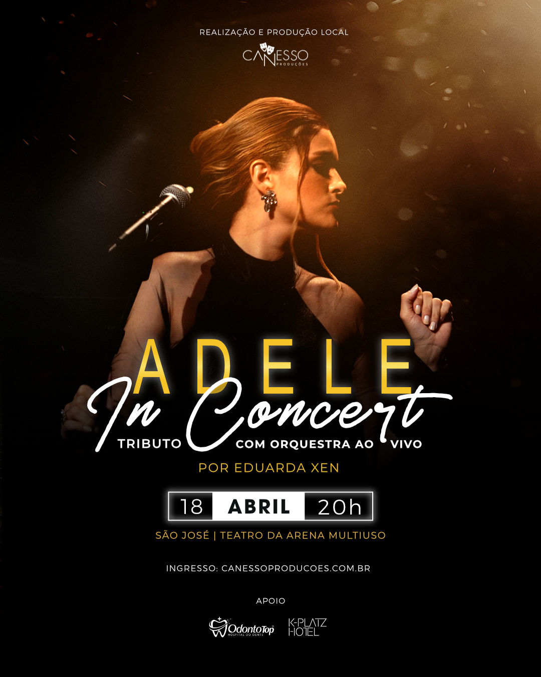 Adele In Concert por Eduarda Xen – São José 18/04 – 20:00h