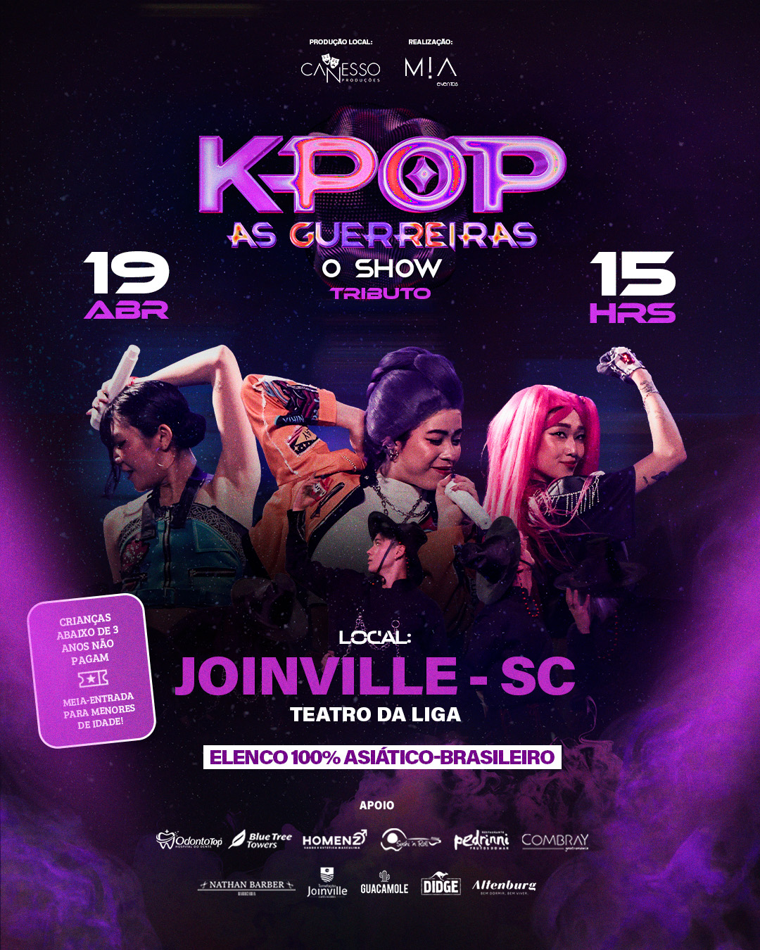 K-pop as Guerreias o show – Tributo – Joinville/SC 19/04 – 15h